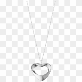 Georg Jensen Hjerte Halskæde, HD Png Download - silver heart png