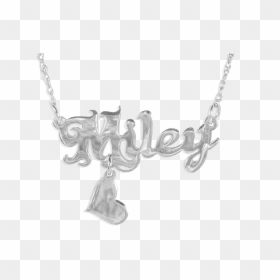 Necklace, HD Png Download - silver heart png