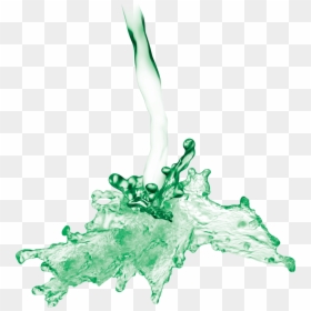 Green Water Splash Png, Transparent Png - liquid splash png