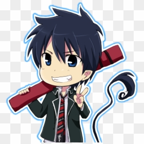 Blue Exorcist Rin Chibi, HD Png Download - rin okumura png