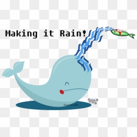 Whale Clipart No Background, HD Png Download - make it rain png