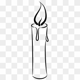 Candle Black And White, HD Png Download - sun clipart black and white png