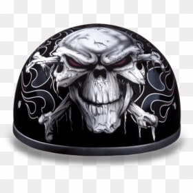 1 2 Shell Motorcycle Helmets, HD Png Download - skull and cross bones png