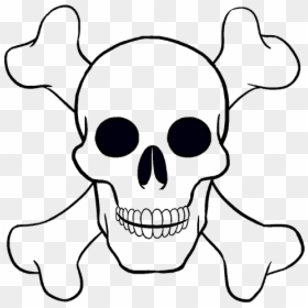 Easy Drawing Of A Skull, HD Png Download - skull and cross bones png