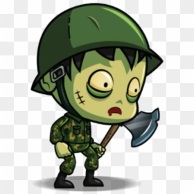 2d Character No Background, HD Png Download - zombie head png