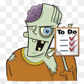 Funny Zombie Cartoon, HD Png Download - zombie head png