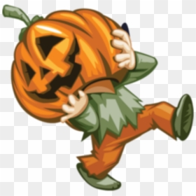 Pumpkin Costume Art, HD Png Download - zombie head png