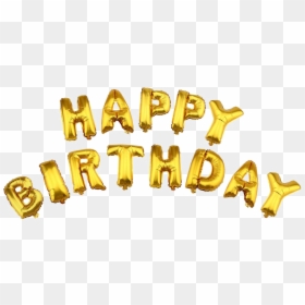 Happy Birthday Gold Png, Transparent Png - yellow balloons png