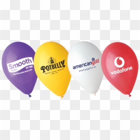 Balloon Printed With Logo, HD Png Download - yellow balloons png