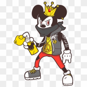 Gangster Mickey Mouse Drawing, HD Png Download - punk png