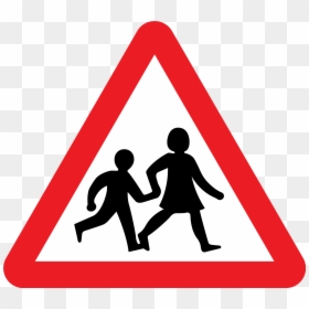 Road Sign For School, HD Png Download - warning signs png