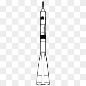 Rocket Clipart Black And White, HD Png Download - nasa spaceship png