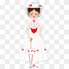 Clip Art Mary Poppins, HD Png Download - white dress png