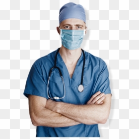 Doctor With Mask Png, Transparent Png - doctor standing png