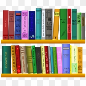 Library Books Clipart, HD Png Download - shelves png