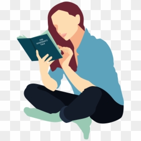 Sitting, HD Png Download - people reading png