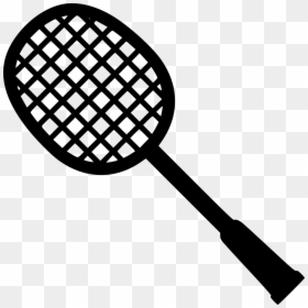 Black And White Badminton Racket, HD Png Download - badminton racket png