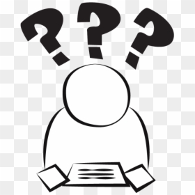 Confused Clipart Black And White, HD Png Download - people reading png