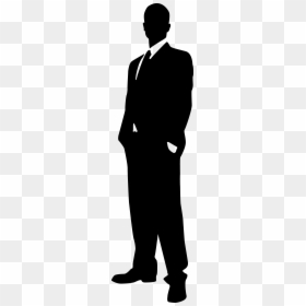Elegant Man Silhouette Png, Transparent Png - man in suit silhouette png