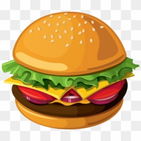 Transparent Background Hamburger Clipart, HD Png Download - burger clipart png