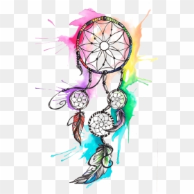 Dream Catcher Tattoo Watercolor, HD Png Download - dream catcher silhouette png
