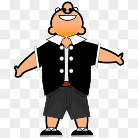Happy Cartoon Man Png, Transparent Png - man in suit silhouette png