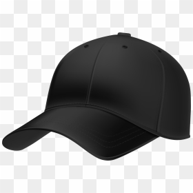 Black Baseball Cap Clipart - Baseball Cap, HD Png Download - baseball hat png