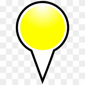 Squat Marker Yellow Clip Arts - Yellow Pin Png Marker, Transparent Png - map marker png