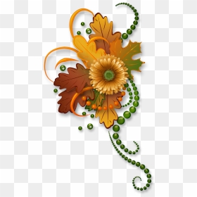 B *✿* Stop By My Etsy Shop - Orange Fall Flower Clipart, HD Png Download - fall border png