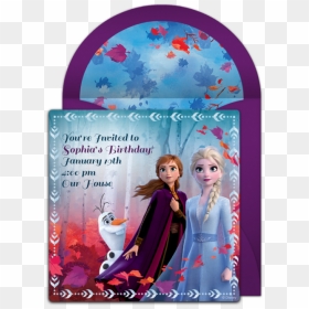 Frozen 2 Birthday Invitation Template, HD Png Download - frozen characters png