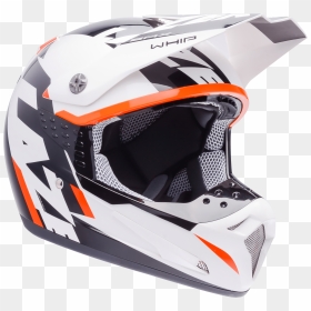 Motorcycle Helmet Lazer Smx Whip White Black Orange - Helmet Png Hd, Transparent Png - lazer png