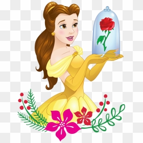 Disney Belle Beauty And The Beast, HD Png Download - beauty and the beast rose png