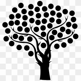 Tree With Thin Branches And Small Dots Foliage - Tree With Branches Icon, HD Png Download - small tree png