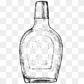 Whiskey Bottle Drawing 1 - Glass Bottle, HD Png Download - glass texture png