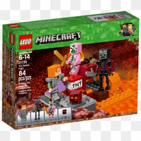 Lego Minecraft The Nether Fight, HD Png Download - minecraft tnt png