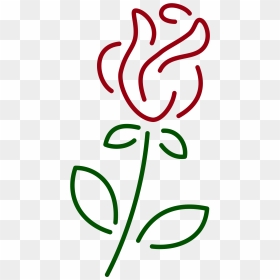 Transparent Rose Line Art, HD Png Download - blue rose png