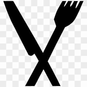 Fork And Knife Clipart Crossed Clip Art At Clker Vector, HD Png Download - fork and knife png