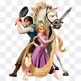 The Video Game Rapunzel Flynn Rider The Walt Disney - Rapunzel Flynn Pascal And Maximus, HD Png Download - tangled png