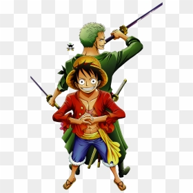 Anime Luffy & Zoro - One Piece Luffy Et Zoro, HD Png Download - luffy png