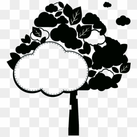 Black And White Silhouette Tree Decoration Png Download - Clip Art, Transparent Png - small tree png