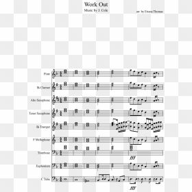 Uploaded On Oct 31, - Work Out J Cole Sheet Music, HD Png Download - j cole png