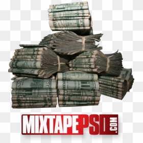 Mixtape Psd Models Png, Transparent Png - money stacks png