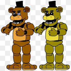 Freddy Fazbear And Golden Freddy, HD Png Download - freddy fazbear png