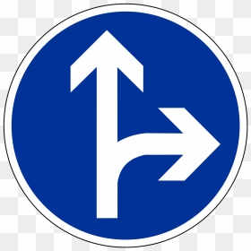 Traffic Sign Road Sign Shield - Turn Right Or Left Sign Board, HD Png Download - straight road png