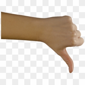 Black Hand Thumbs Down - Wrist, HD Png Download - youtube thumbs up png