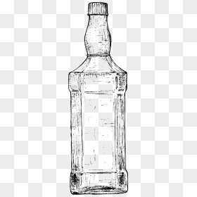 Whiskey Bottle Drawing 5 - Whiskey Glass Drawing Transparent, HD Png Download - glass texture png
