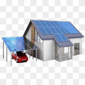 House With Solar Panels Clipart Png Library Solar Water - House Solar Panels Png, Transparent Png - solar panel png