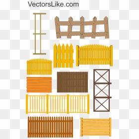 Transparent Wooden Fence Png - Fence Vector Free, Png Download - wood fence png