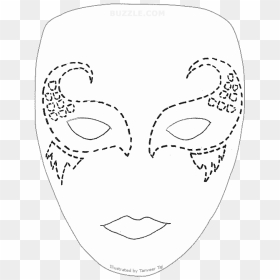 Transparent Masquerade Mask Png - Full Face Mask Printable, Png Download - mardi gras mask png