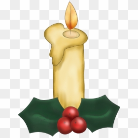 Psptubezdotcom 002 - Free Christmas Candle Clipart, HD Png Download - christmas holly png
